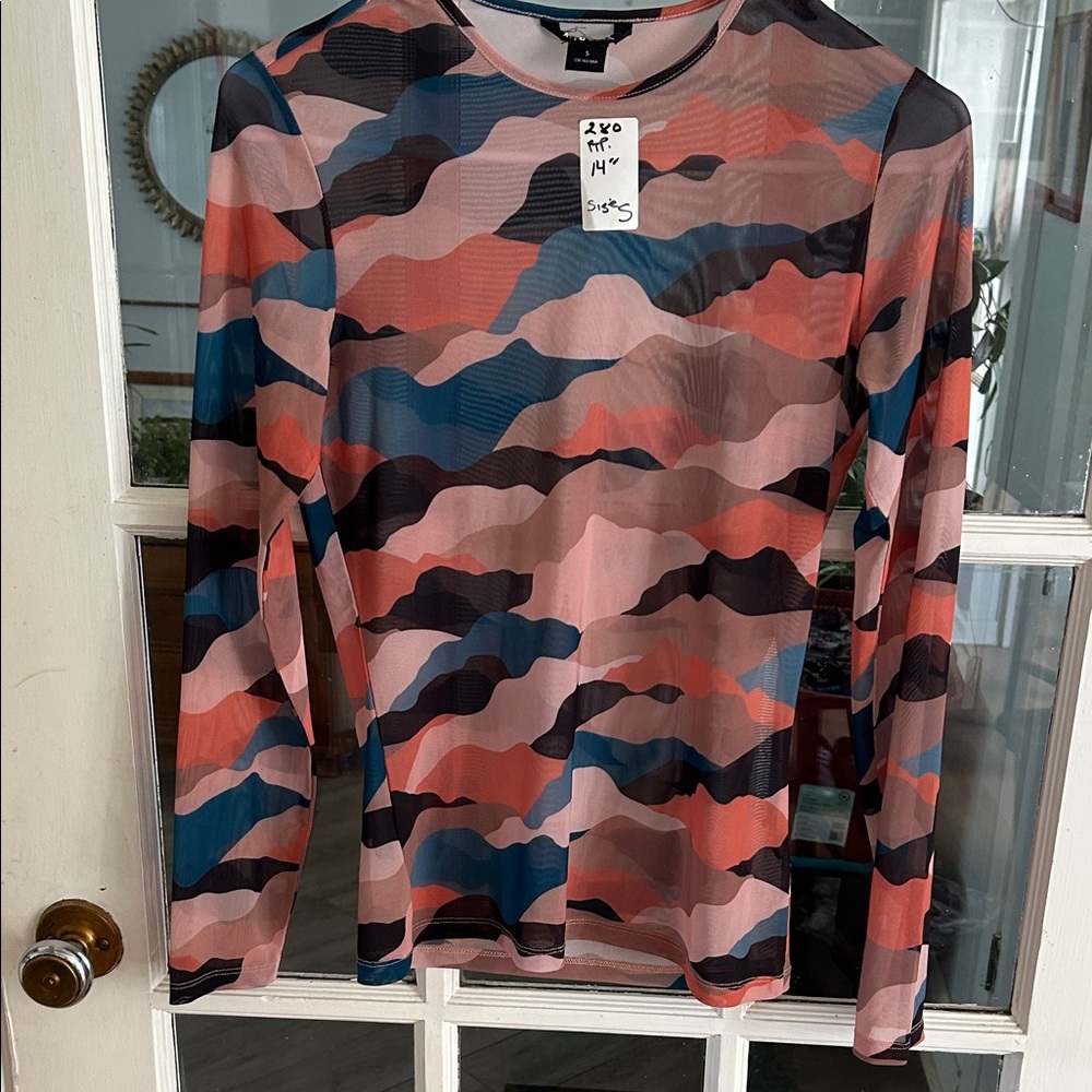 280. Multicolor Camouflage Long Sleeve Top